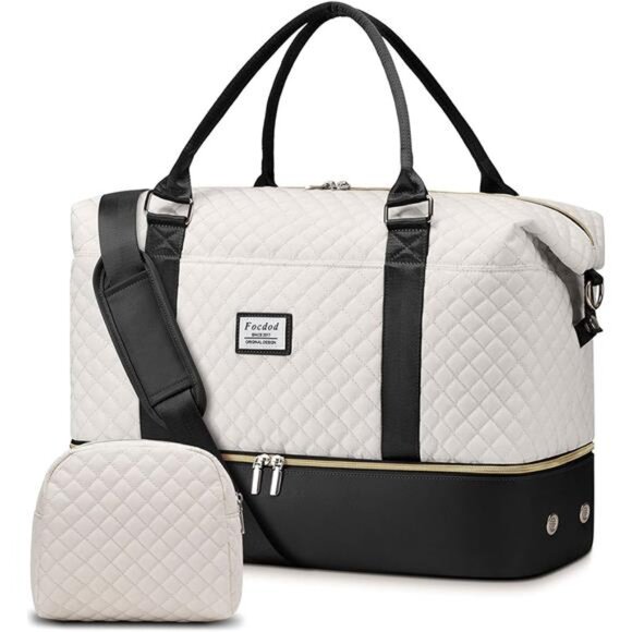 Handbags - Travel Weekender Duffle Bags for Women: Overnight Bags with Shoe Compartment